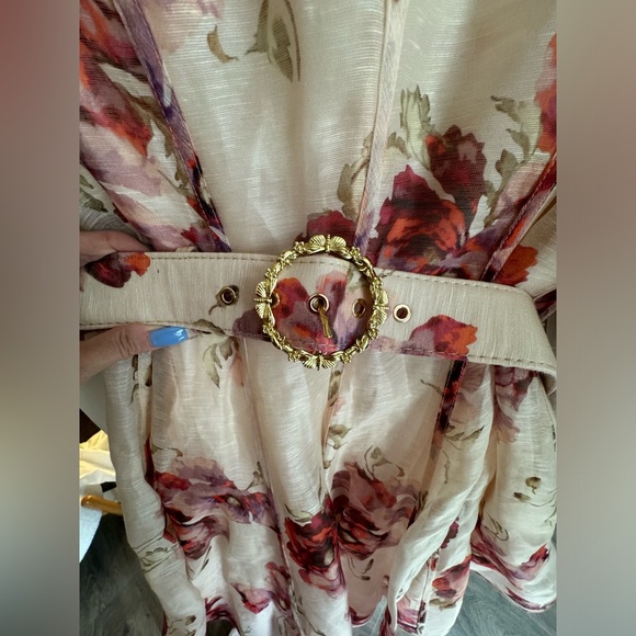 Zimmermann Floral Puff Sleeve Dress size AUSTRALIAN 2 equals LARGE new - Picture 4 of 7